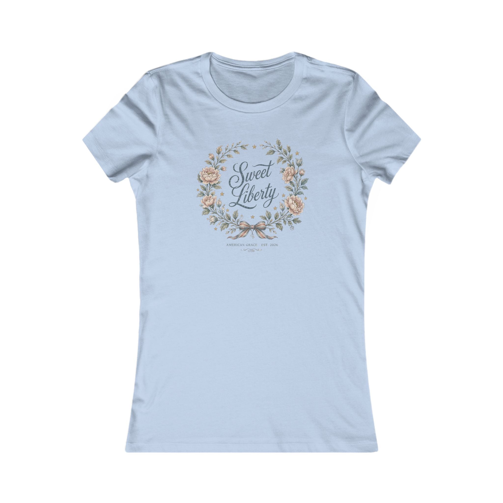 Sweet Liberty Floral Tee | Bella+Canvas 6004