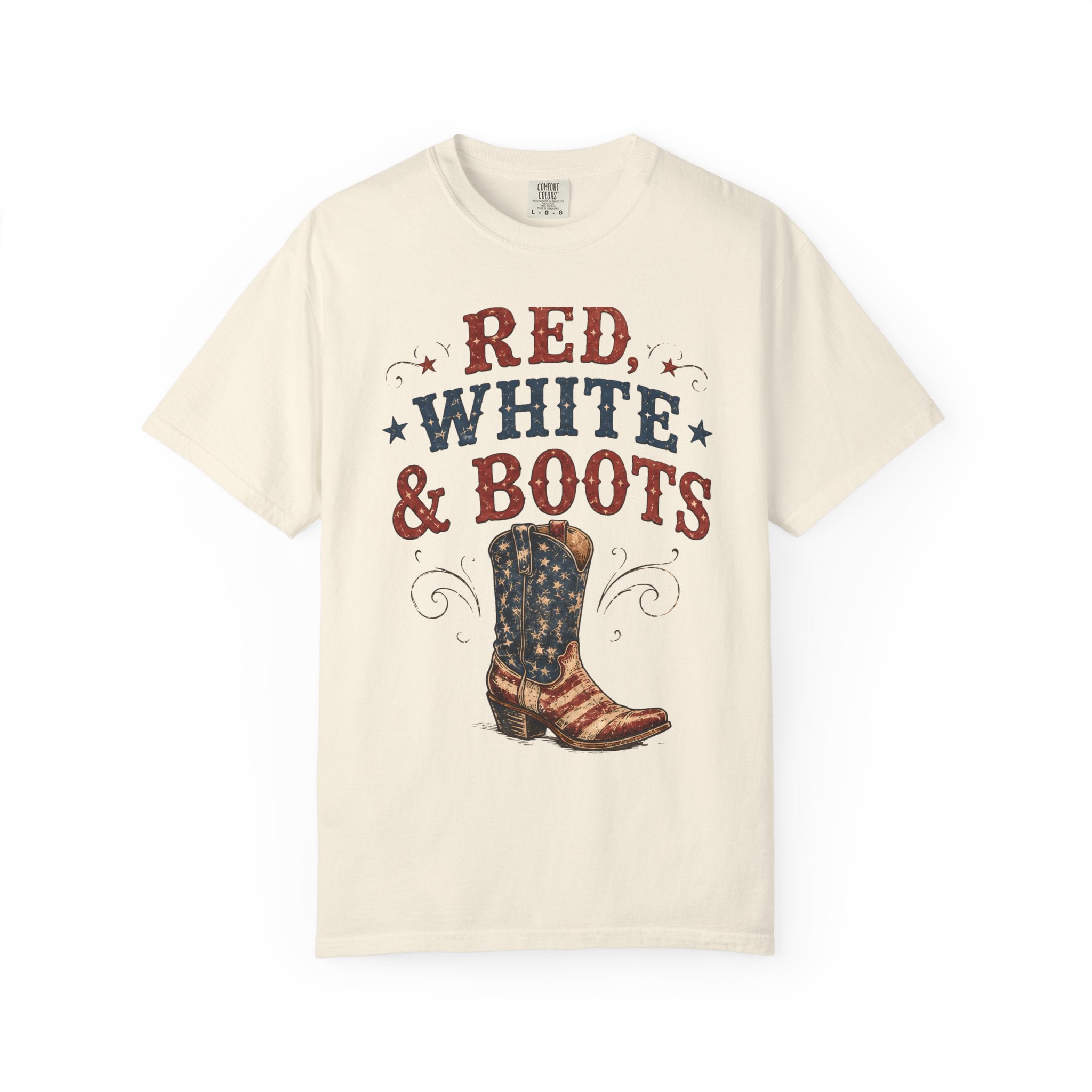 Red White Boots Tee | Comfort Colors 1717