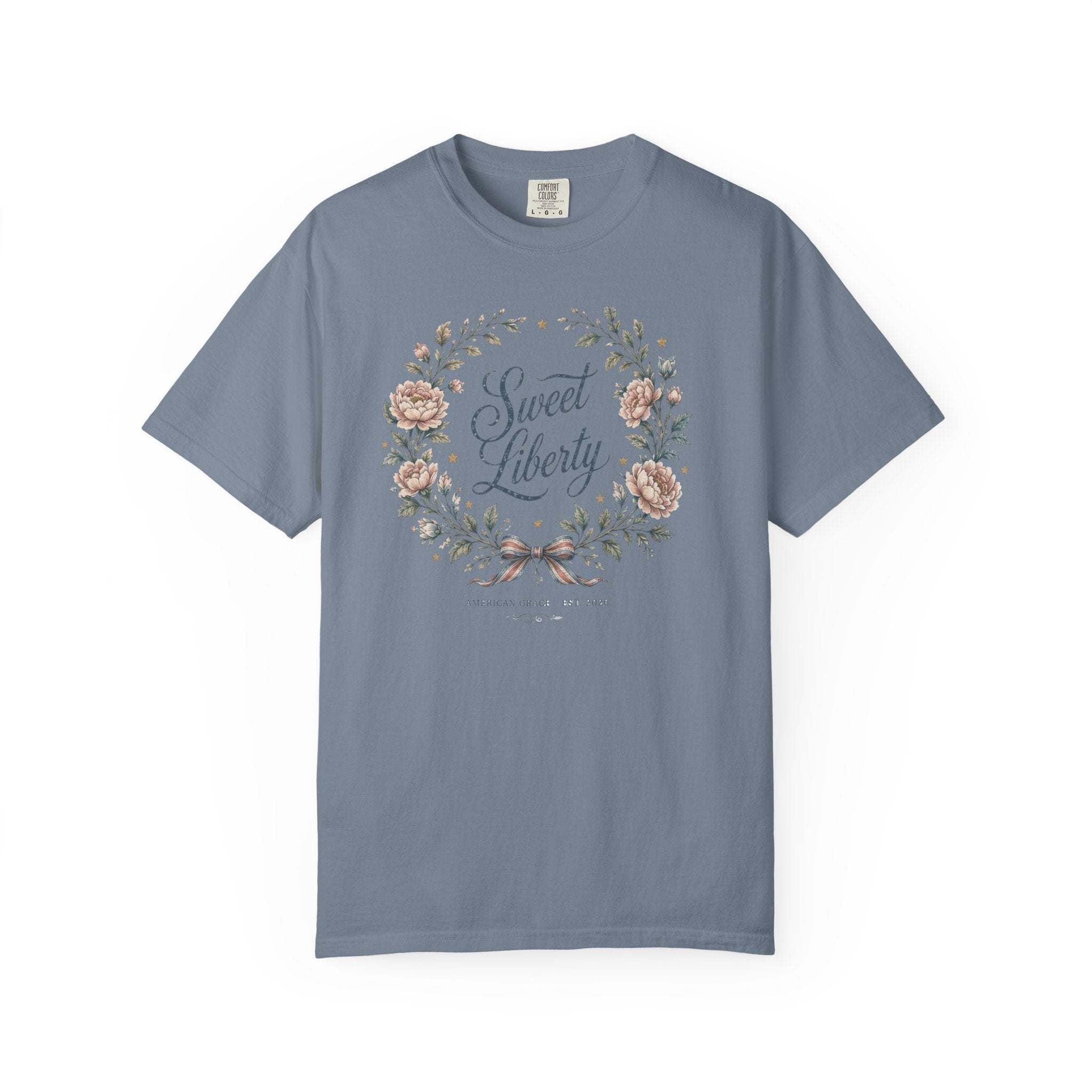 Sweet Liberty Floral Tee | Comfort Colors 1717