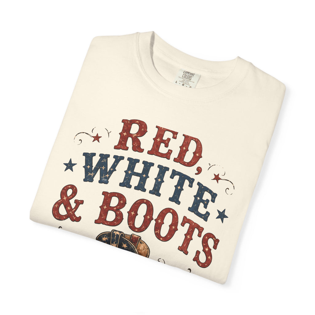 Red White Boots Tee | Comfort Colors 1717