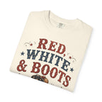 Red White Boots Tee | Comfort Colors 1717