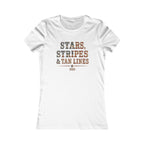 Stars Stripes Tan Lines Tee | Bella+Canvas 6004