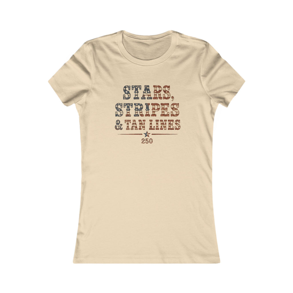 Stars Stripes Tan Lines Tee | Bella+Canvas 6004