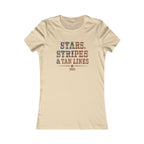 Stars Stripes Tan Lines Tee | Bella+Canvas 6004