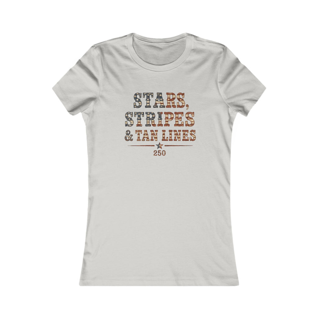 Stars Stripes Tan Lines Tee | Bella+Canvas 6004