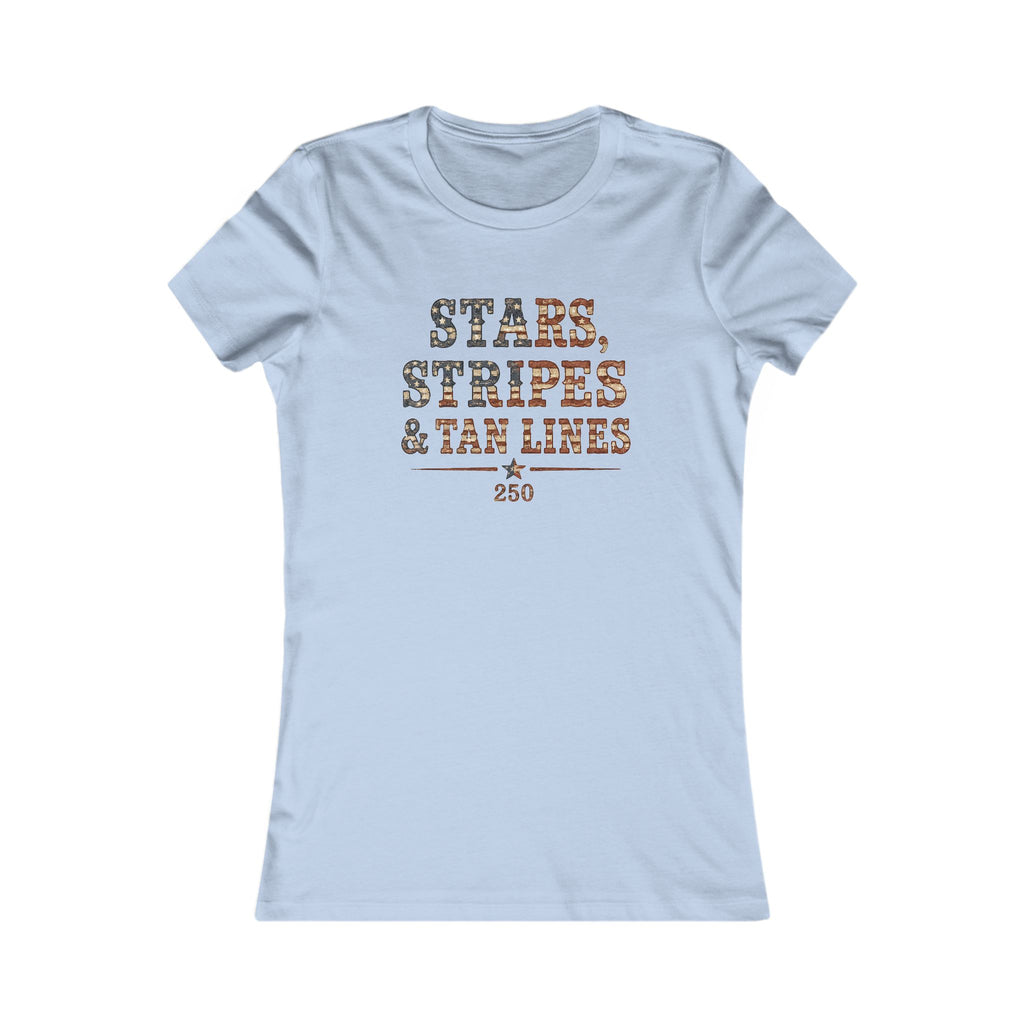 Stars Stripes Tan Lines Tee | Bella+Canvas 6004