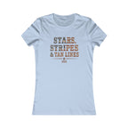 Stars Stripes Tan Lines Tee | Bella+Canvas 6004