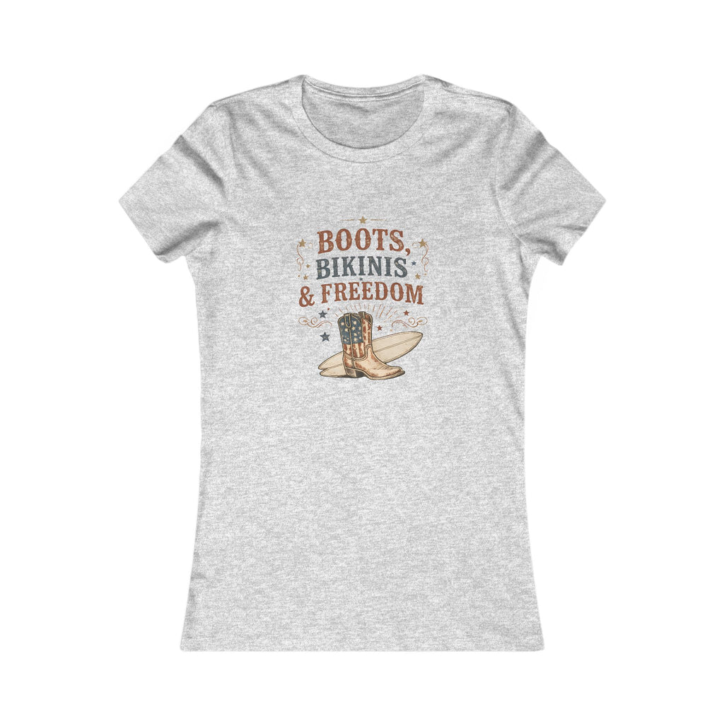 Boots Bikinis Freedom Tee | Bella+Canvas 6004