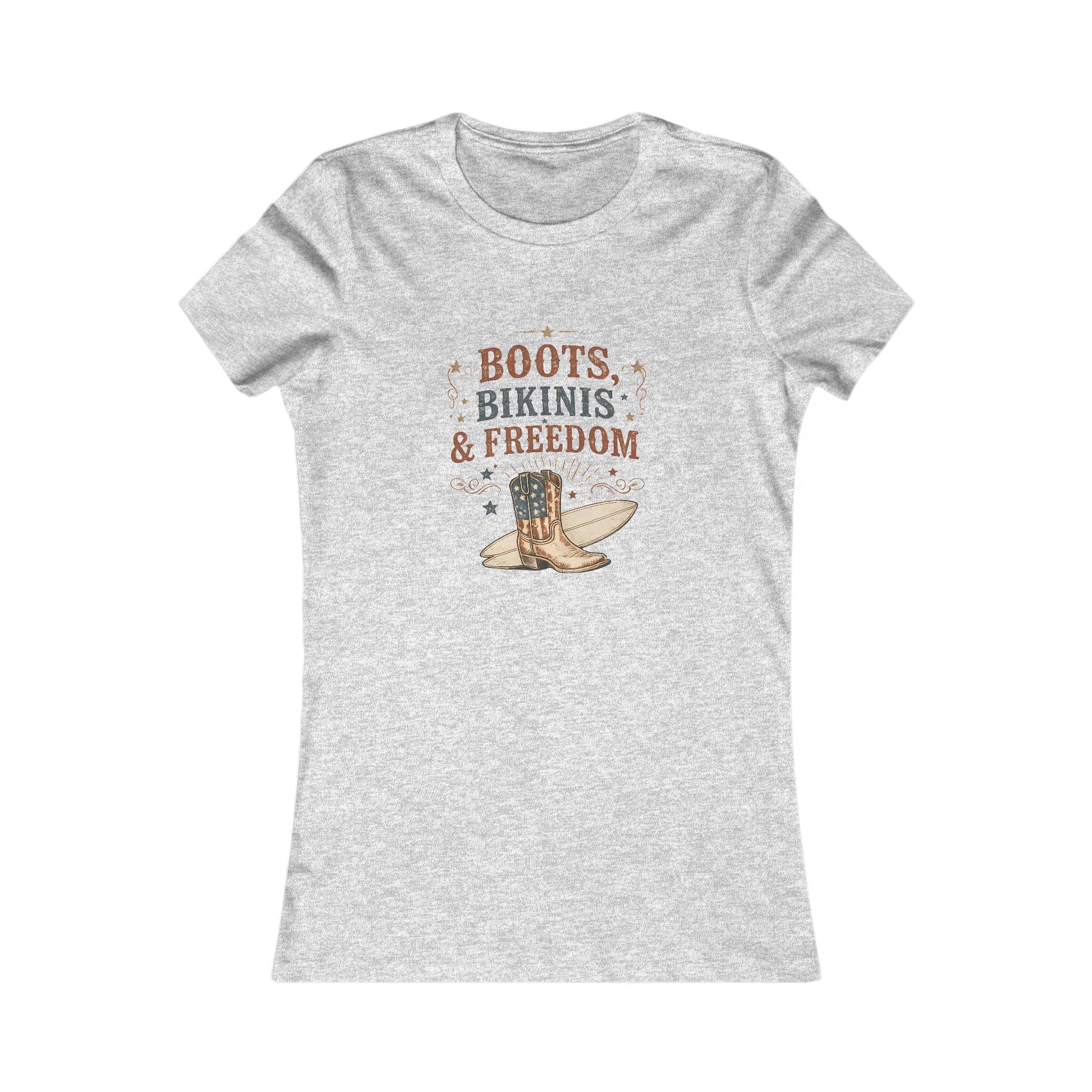Boots Bikinis Freedom Tee | Bella+Canvas 6004
