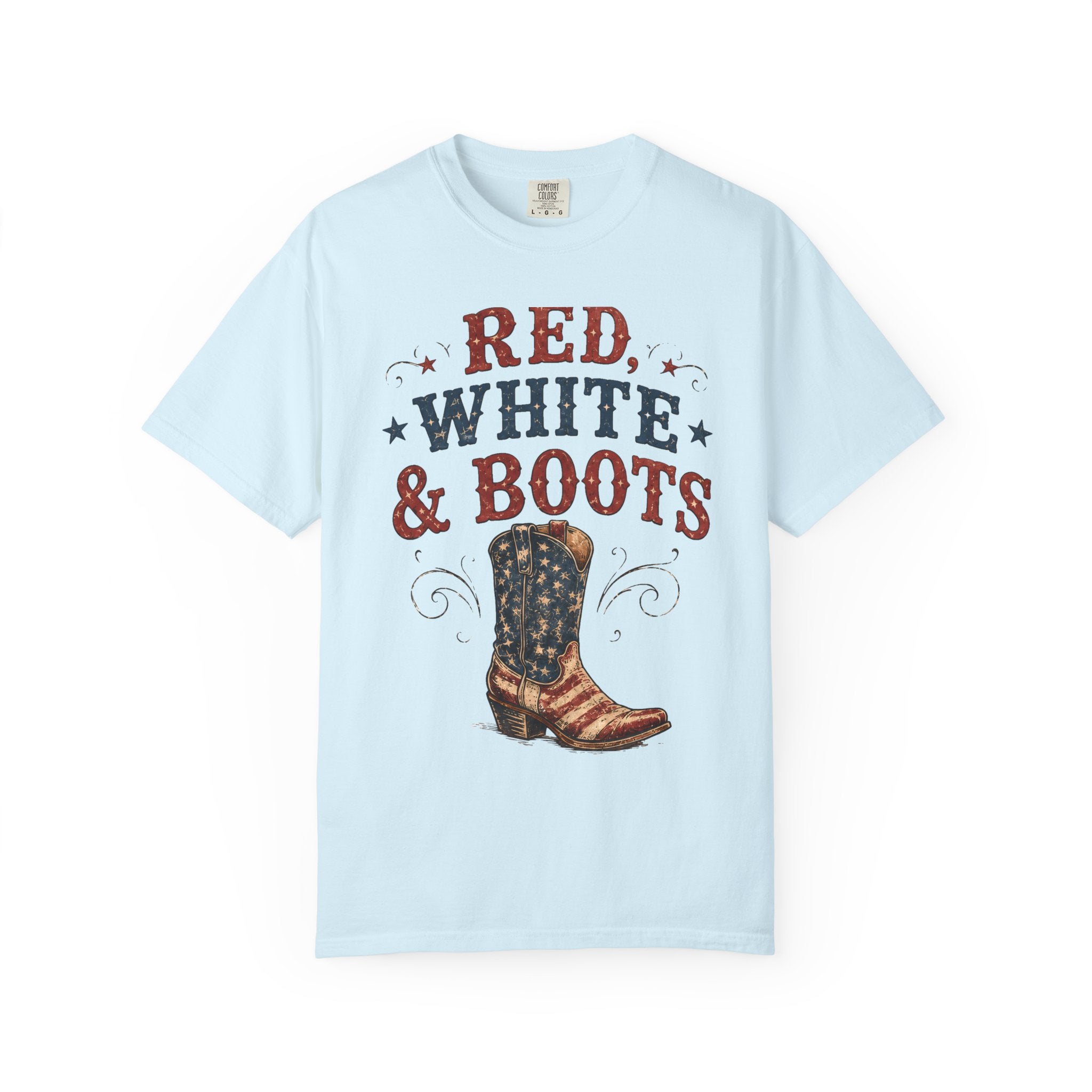 Red White Boots Tee | Comfort Colors 1717
