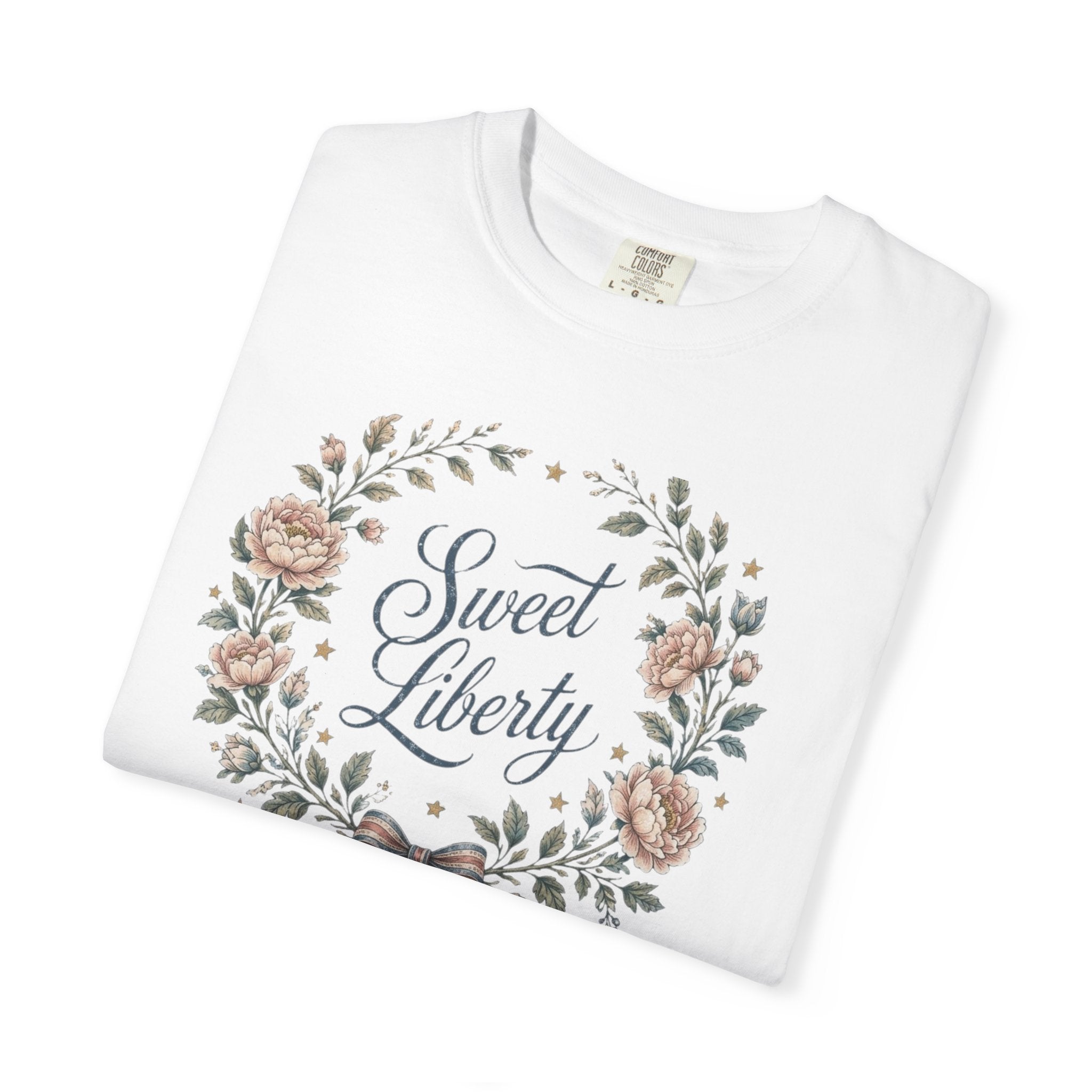 Sweet Liberty Floral Tee | Comfort Colors 1717