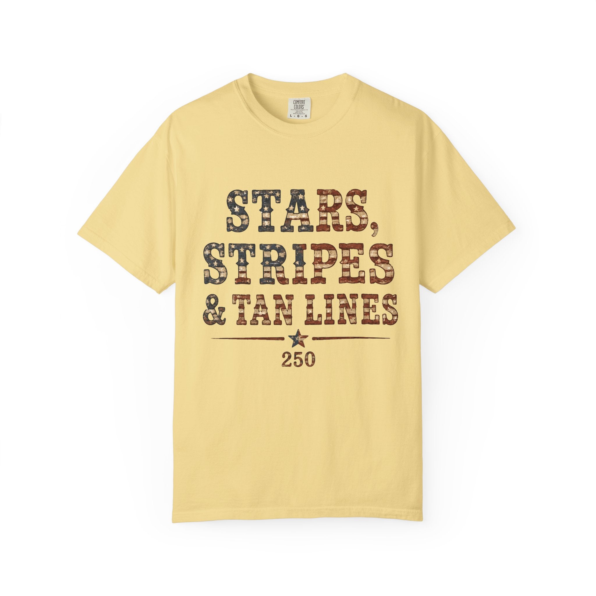 Stars Stripes Tan Lines Tee | Comfort Colors 1717