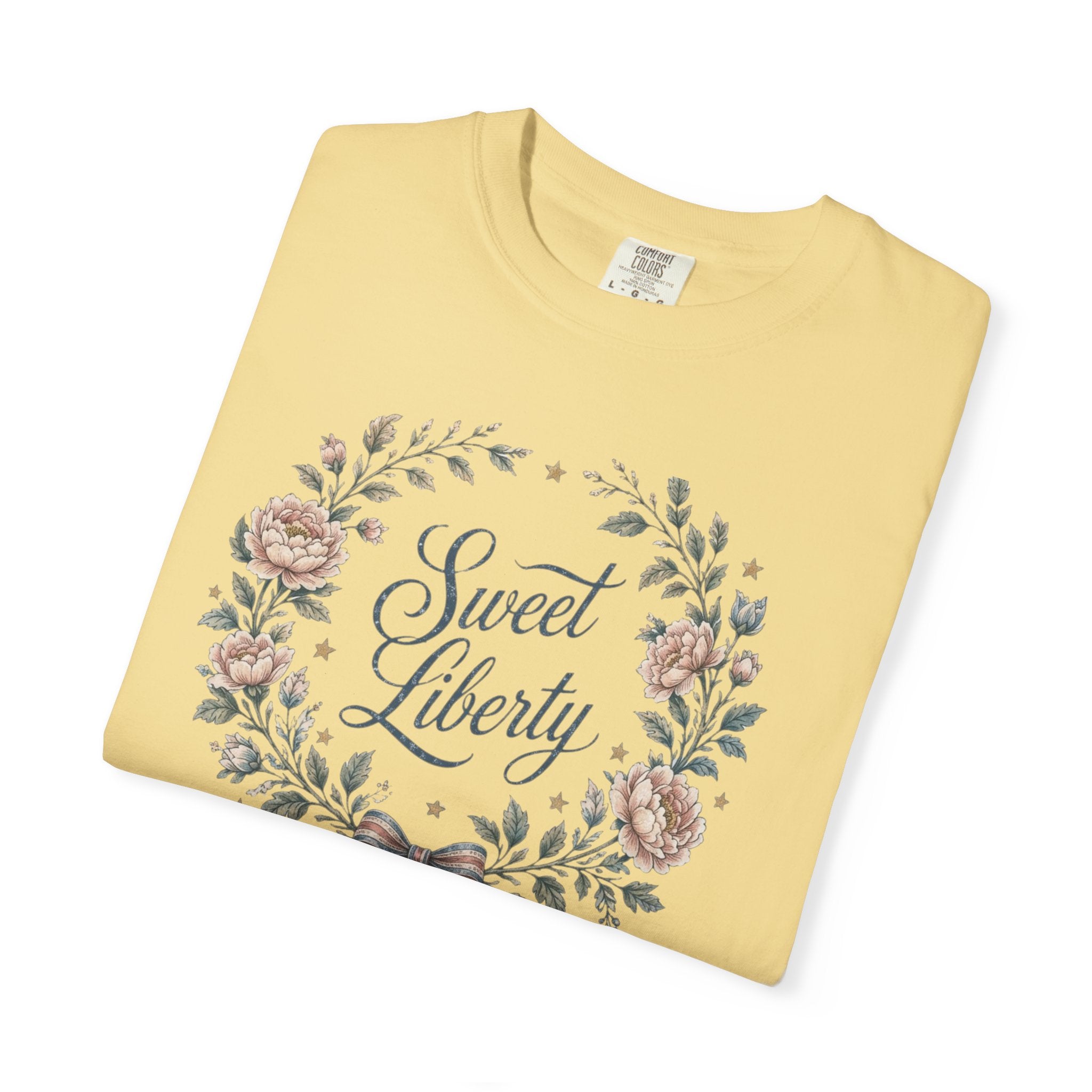 Sweet Liberty Floral Tee | Comfort Colors 1717