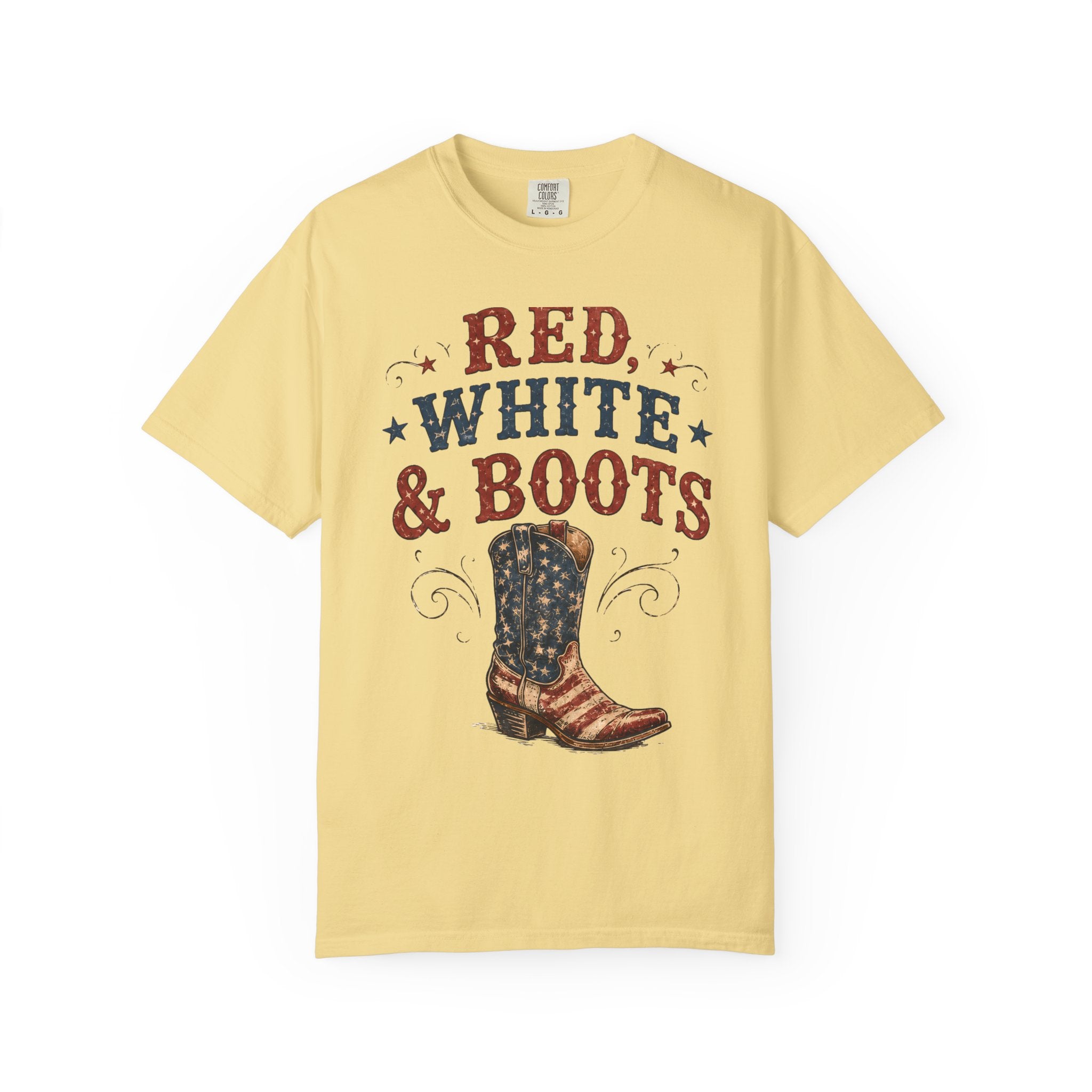 Red White Boots Tee | Comfort Colors 1717