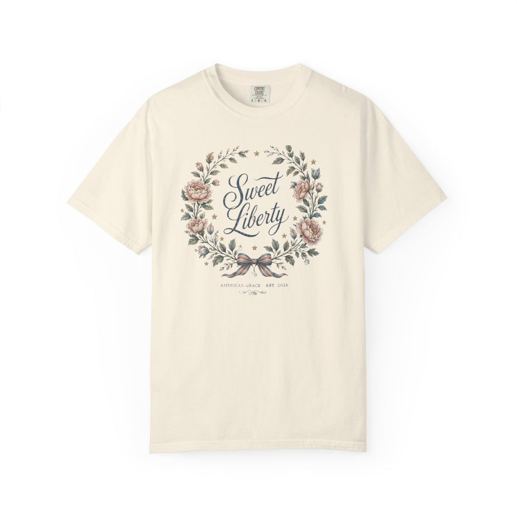 Sweet Liberty Floral Tee | Comfort Colors 1717