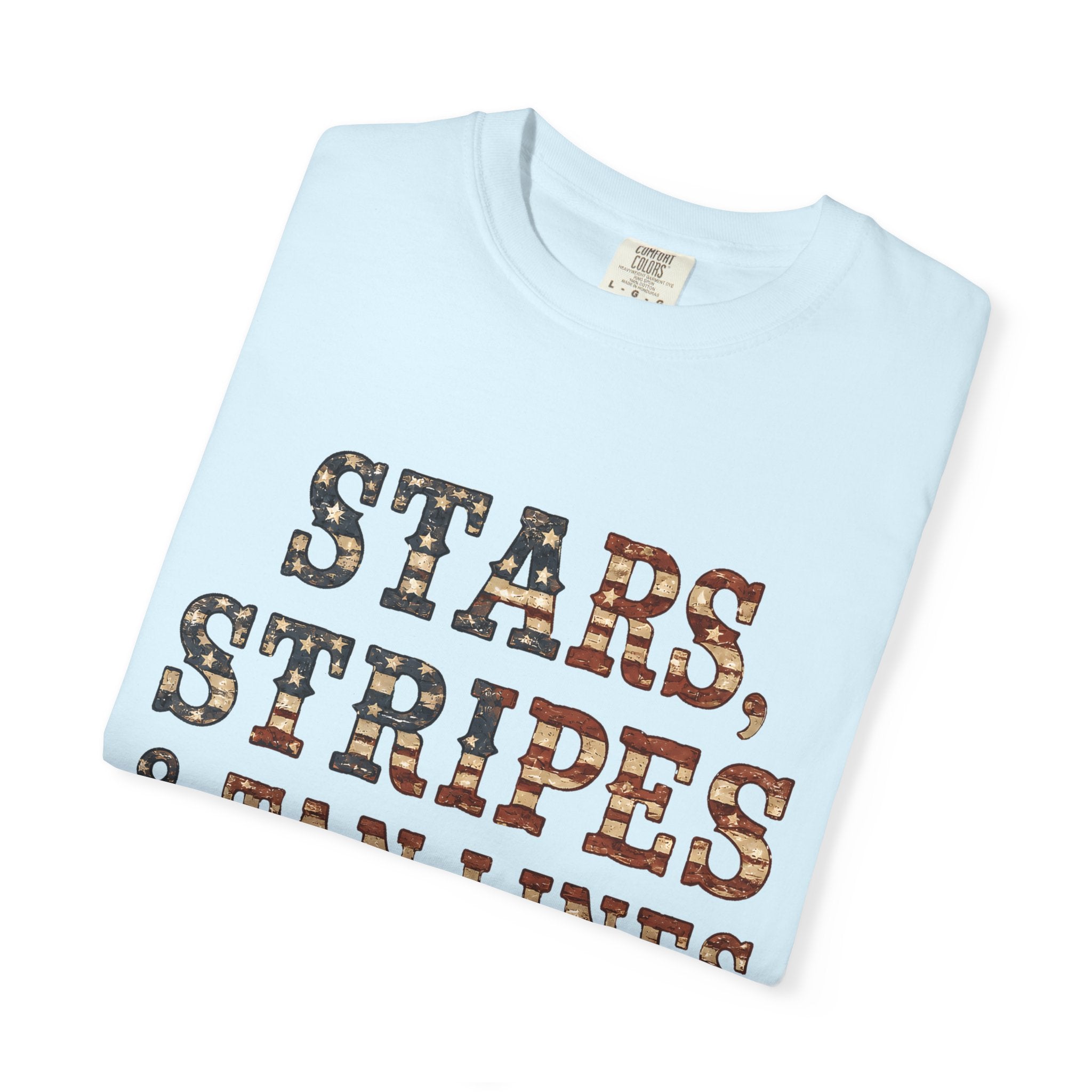 Stars Stripes Tan Lines Tee | Comfort Colors 1717
