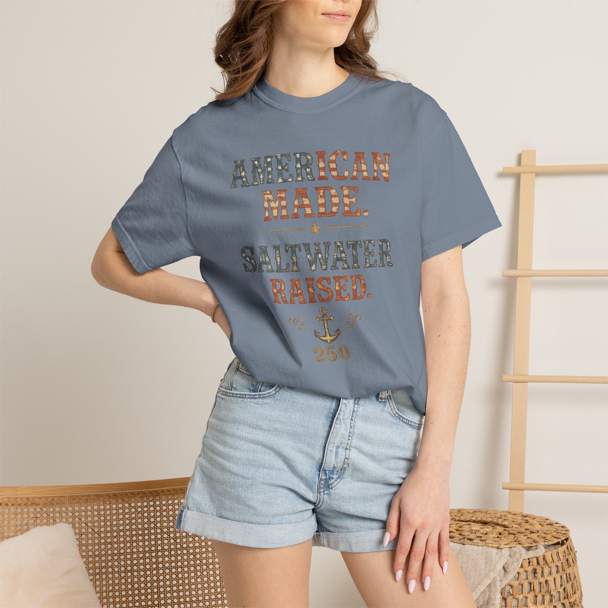 American Made Saltwater Raised Tee | Comfort Colors 1717