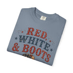 Red White Boots Tee | Comfort Colors 1717