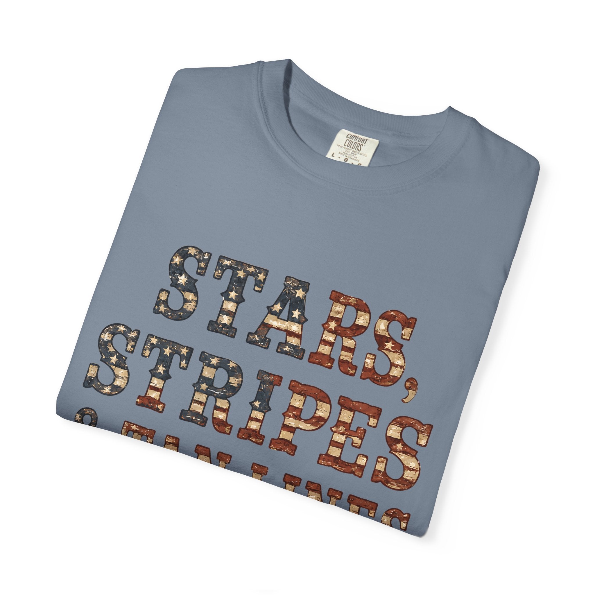 Stars Stripes Tan Lines Tee | Comfort Colors 1717