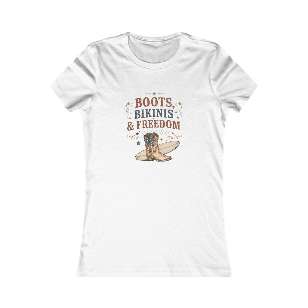 Boots Bikinis Freedom Tee | Bella+Canvas 6004