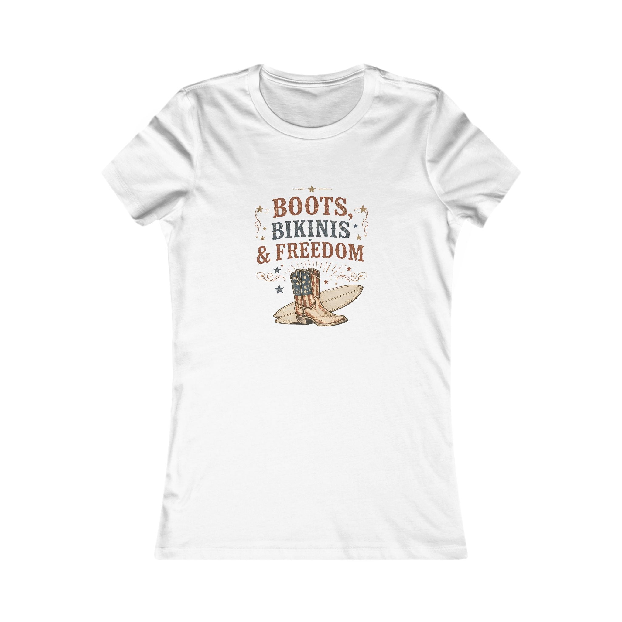 Boots Bikinis Freedom Tee | Bella+Canvas 6004