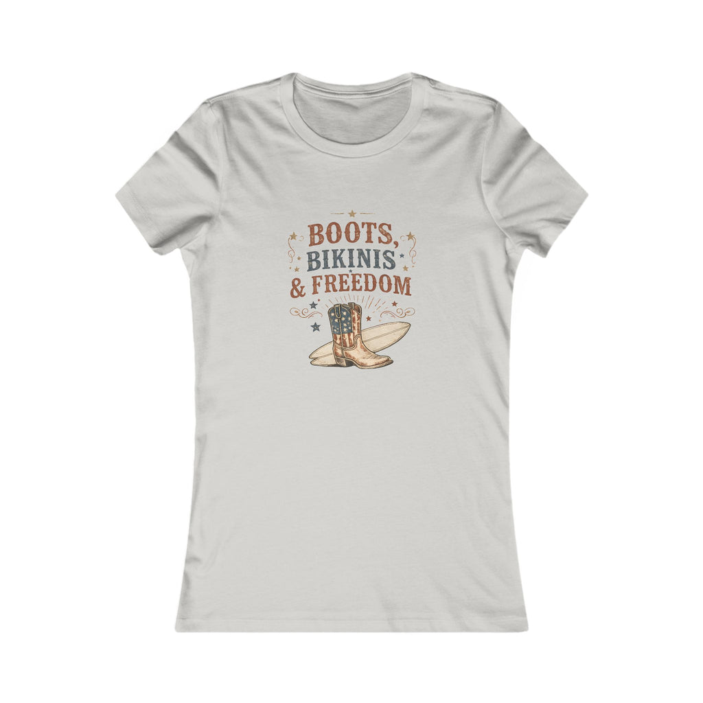 Boots Bikinis Freedom Tee | Bella+Canvas 6004