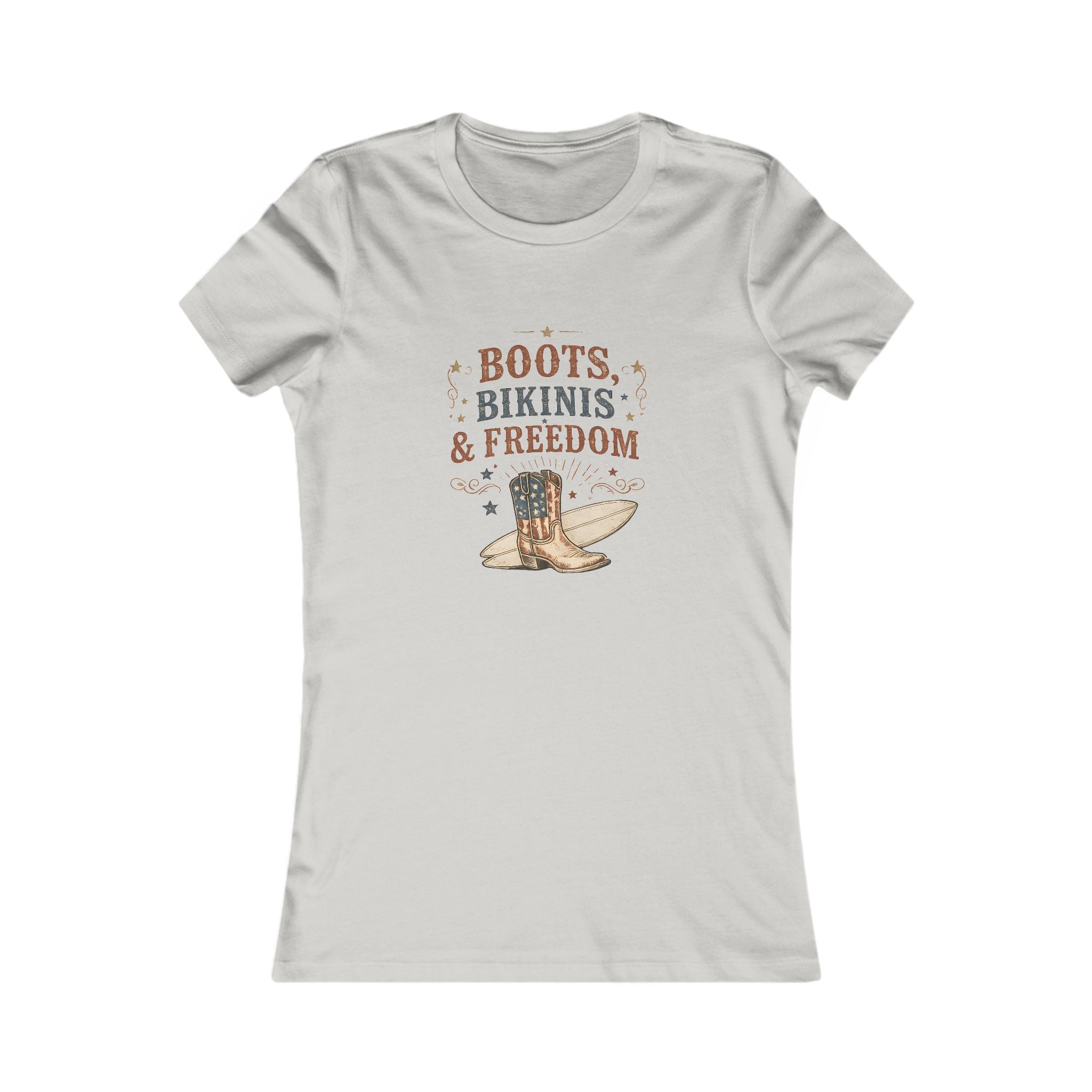 Boots Bikinis Freedom Tee | Bella+Canvas 6004