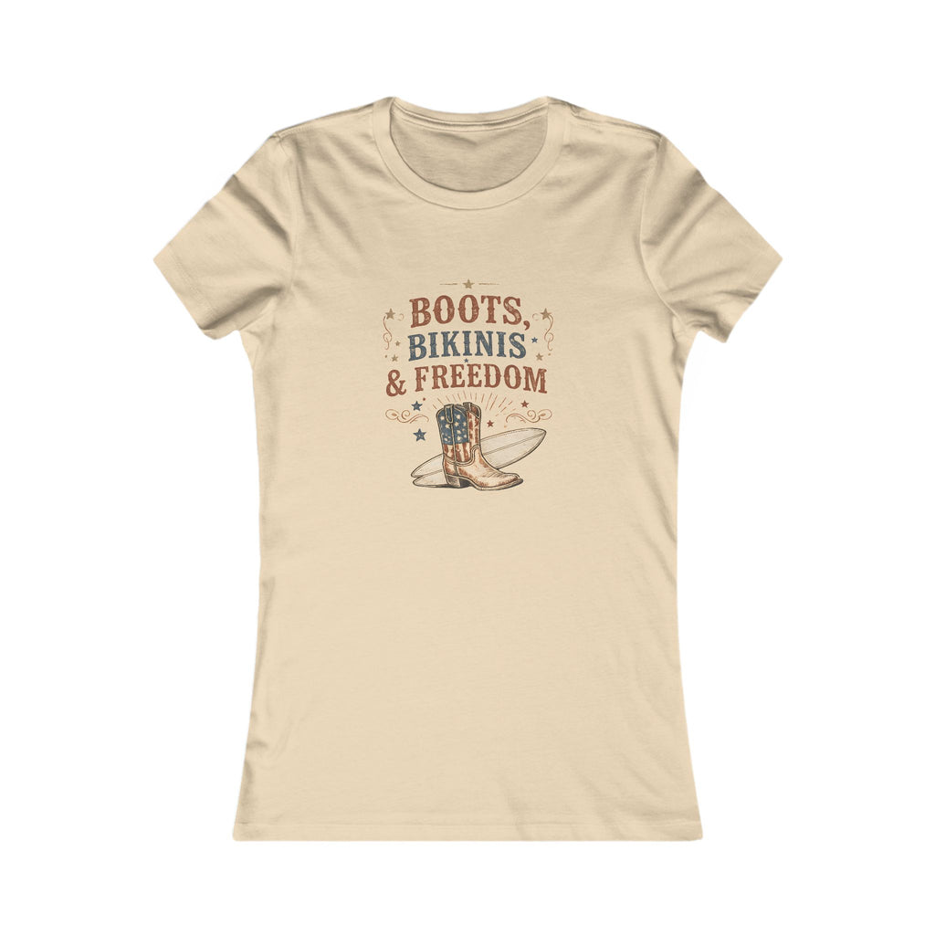 Boots Bikinis Freedom Tee | Bella+Canvas 6004