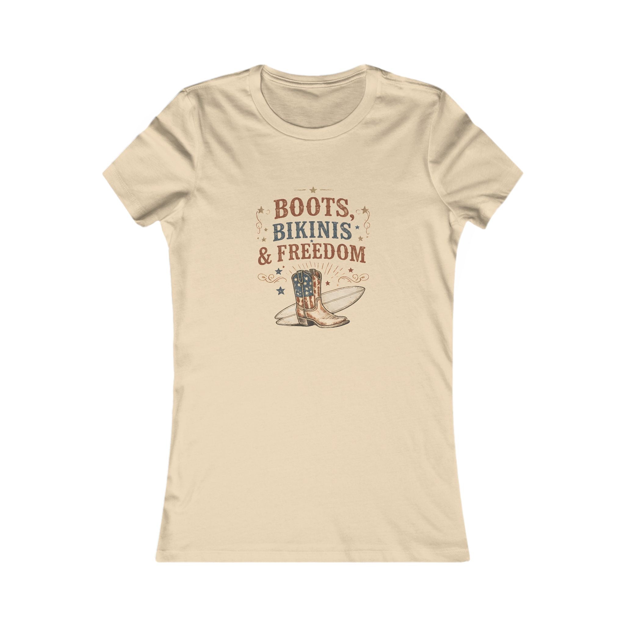 Boots Bikinis Freedom Tee | Bella+Canvas 6004