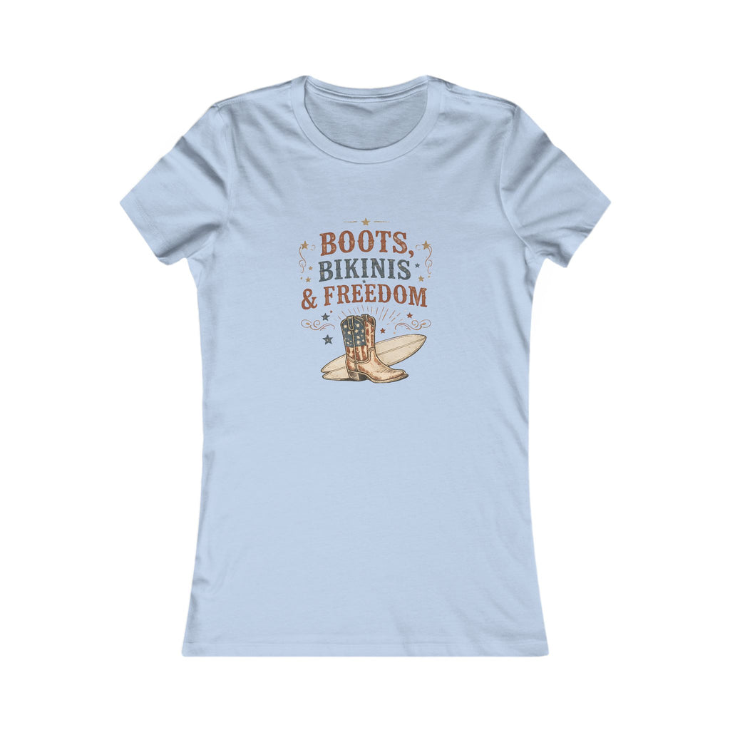 Boots Bikinis Freedom Tee | Bella+Canvas 6004