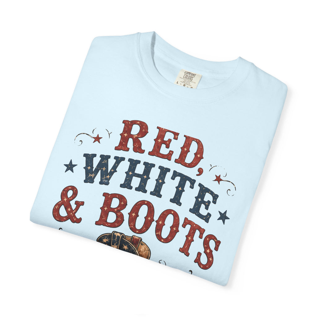 Red White Boots Tee | Comfort Colors 1717