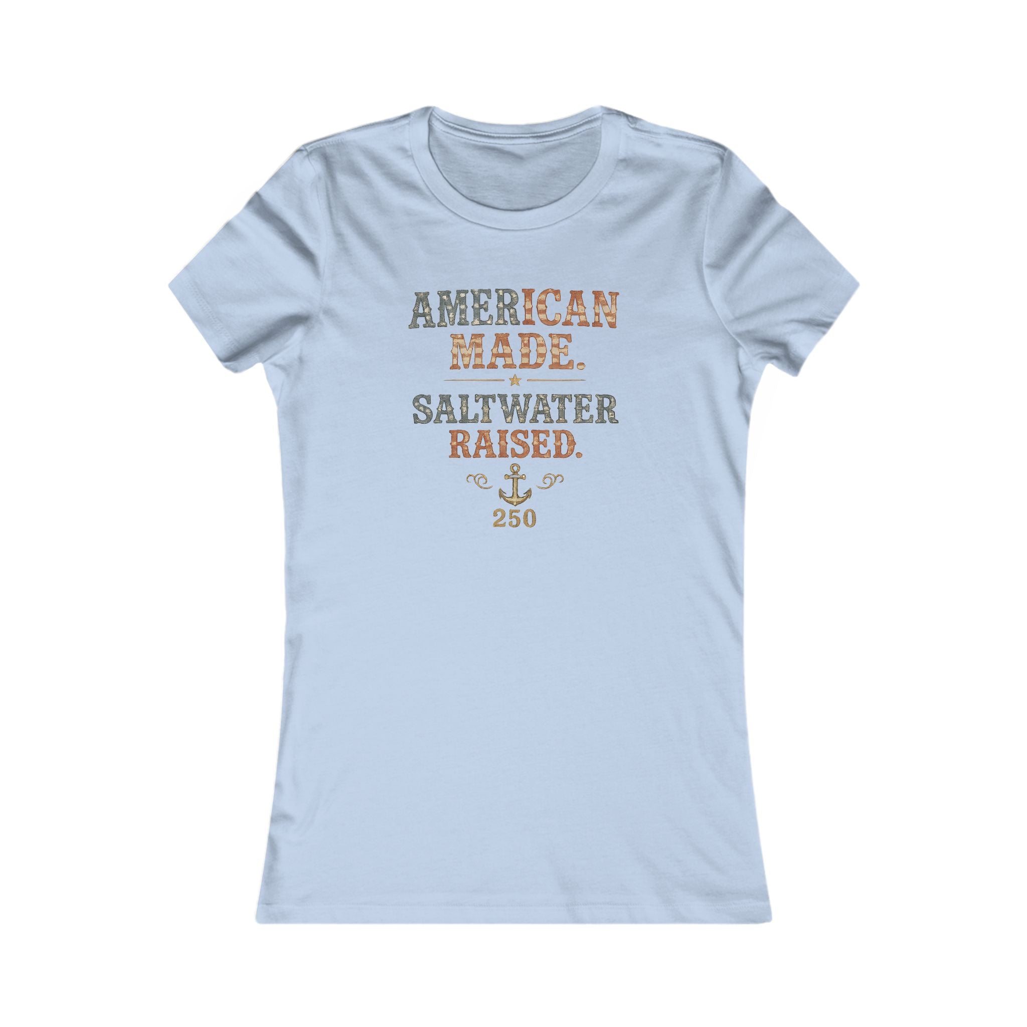 American Made Saltwater Raised Tee | Bella+Canvas 6004