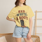 Red White Boots Tee | Comfort Colors 1717