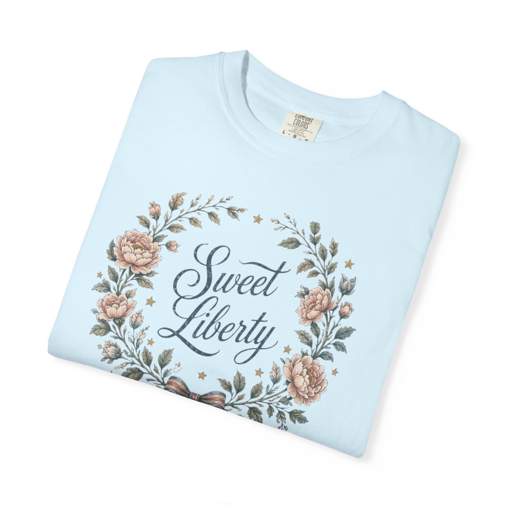 Sweet Liberty Floral Tee | Comfort Colors 1717