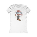 Red White Boots Tee | Bella+Canvas 6004
