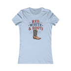 Red White Boots Tee | Bella+Canvas 6004