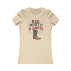 Red White Boots Tee | Bella+Canvas 6004