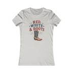 Red White Boots Tee | Bella+Canvas 6004