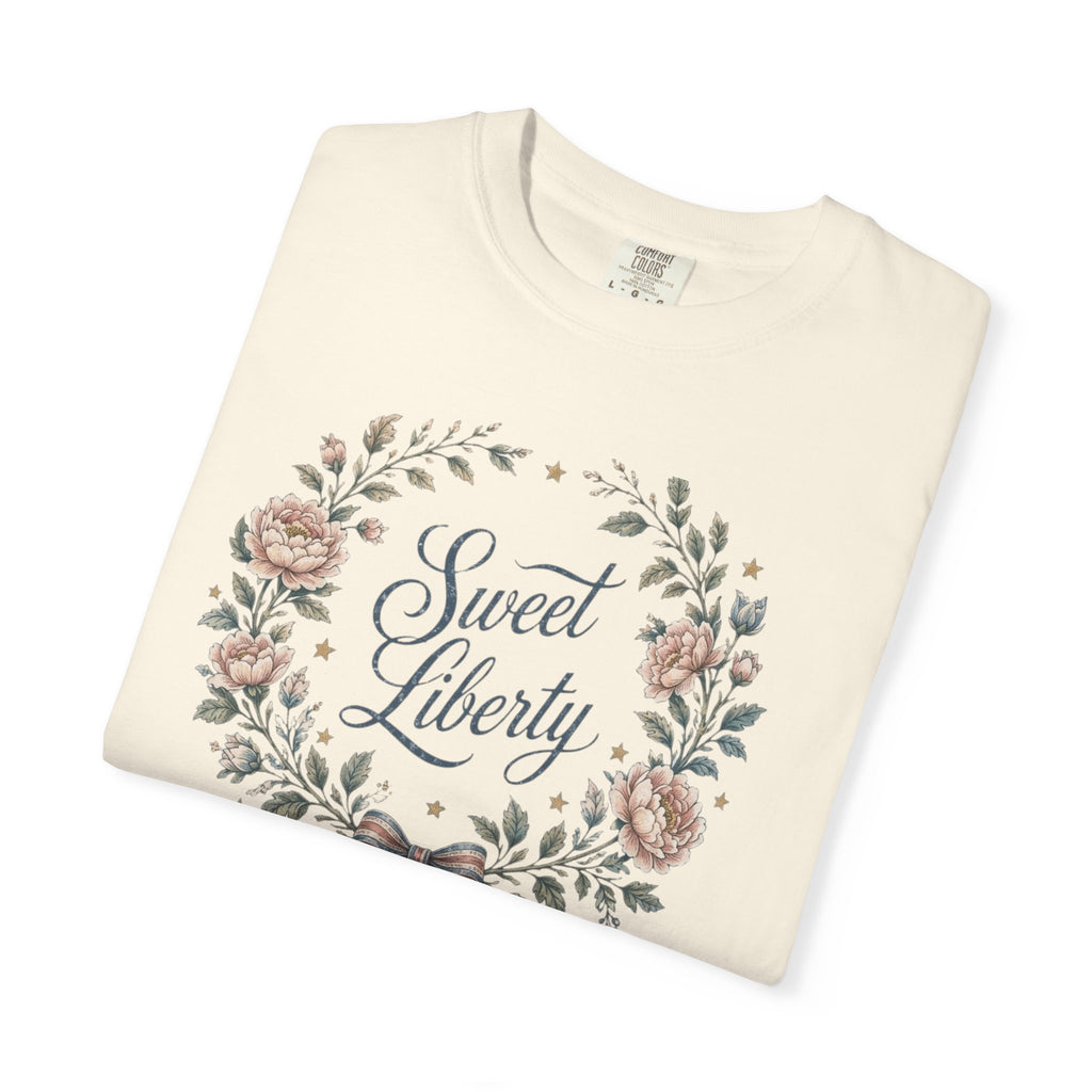 Sweet Liberty Floral Tee | Comfort Colors 1717