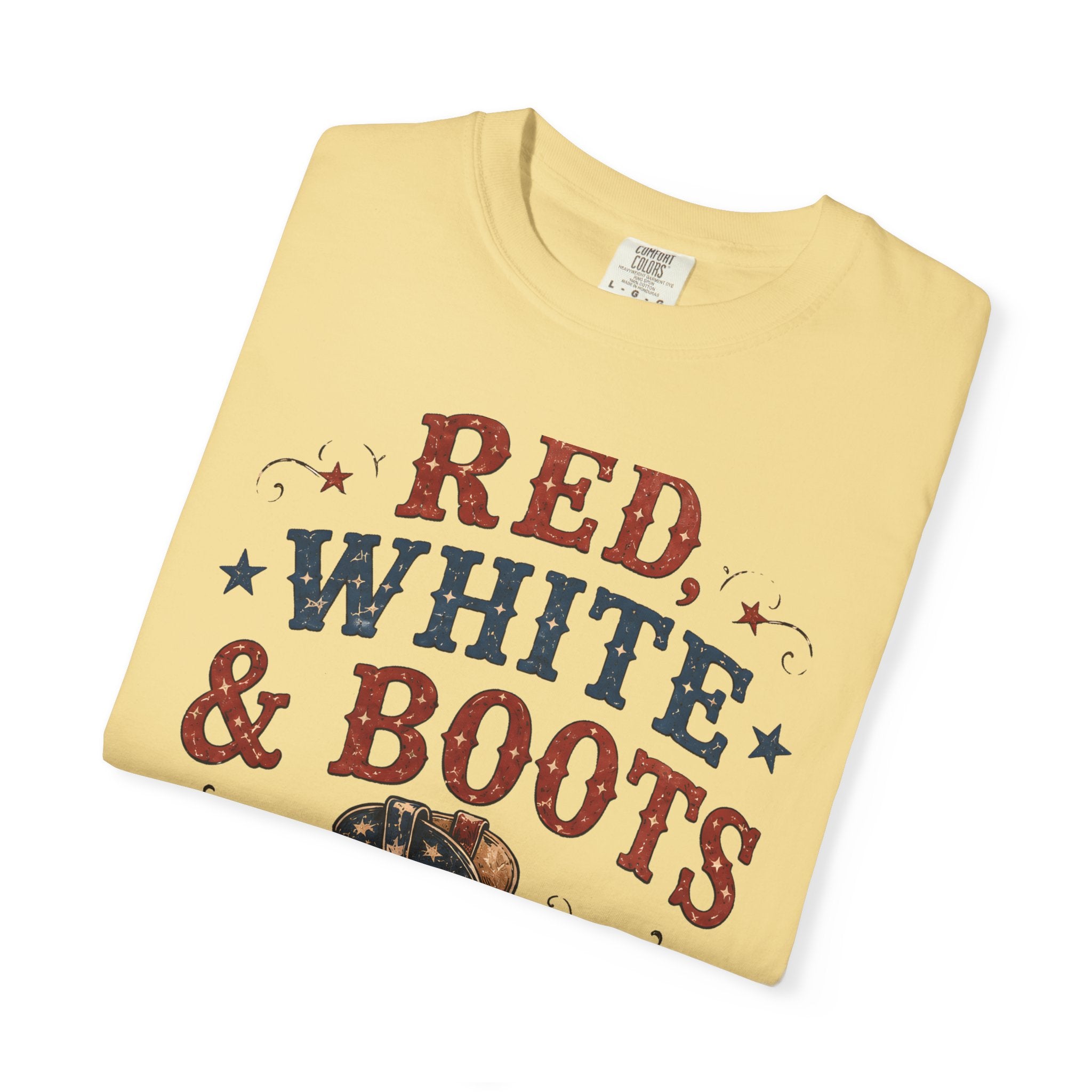 Red White Boots Tee | Comfort Colors 1717