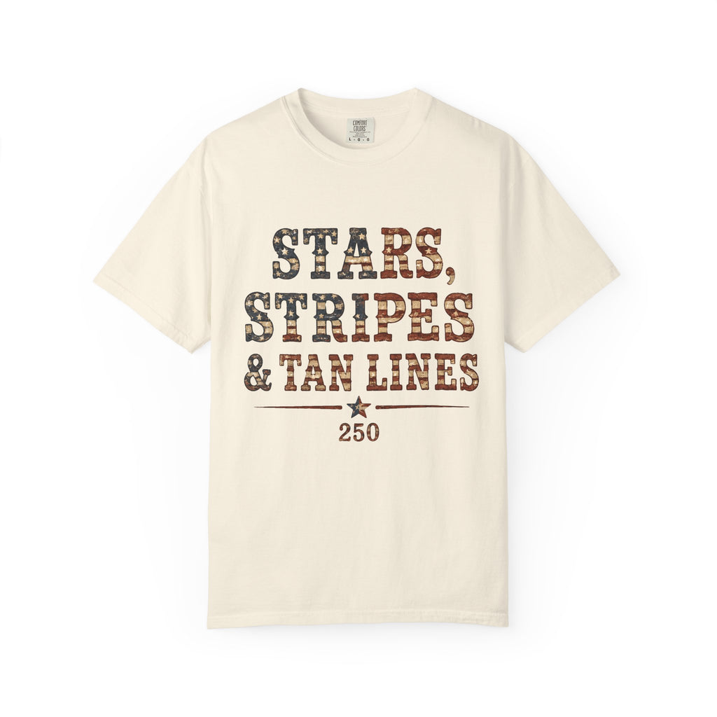 Stars Stripes Tan Lines Tee | Comfort Colors 1717