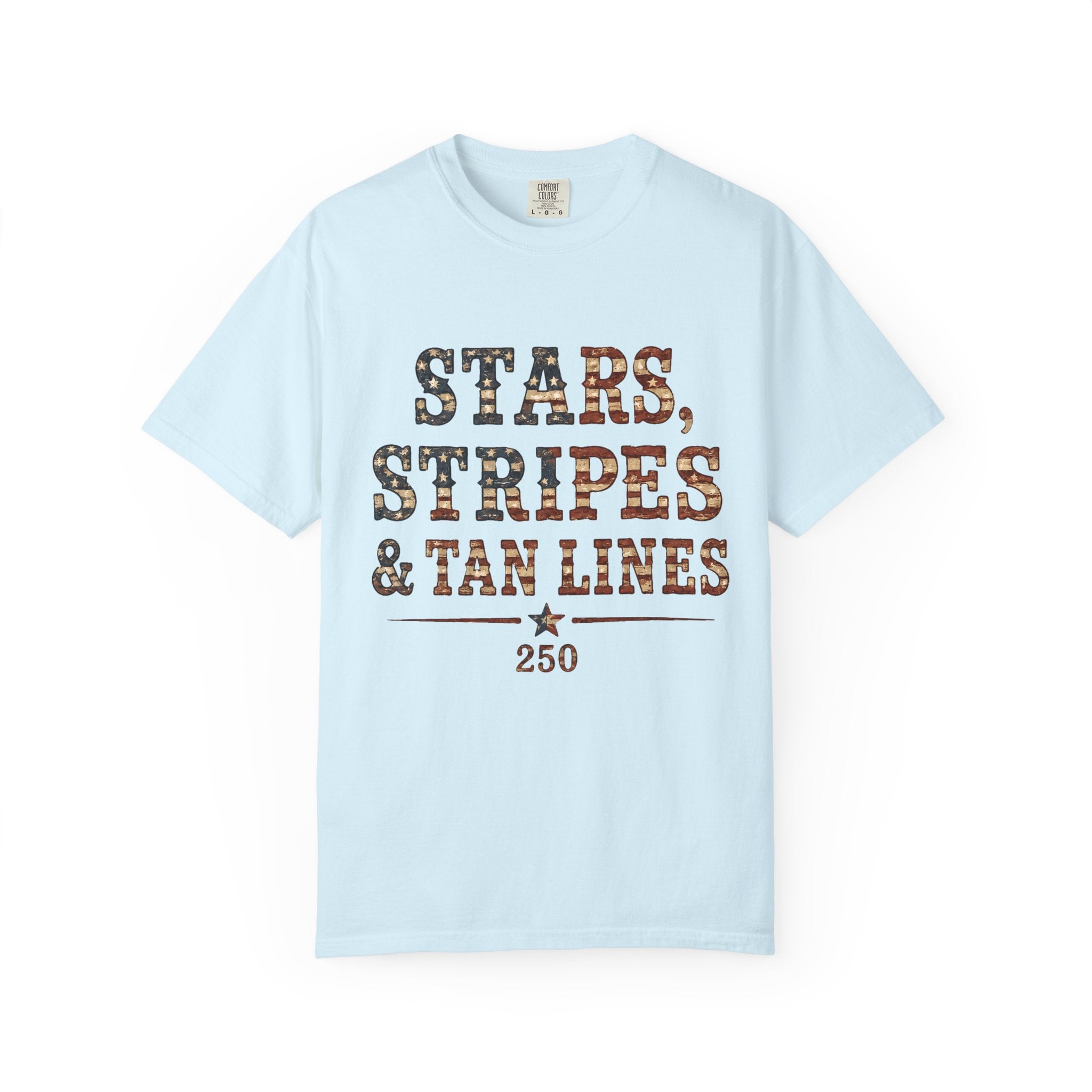 Stars Stripes Tan Lines Tee | Comfort Colors 1717