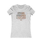 Stars Stripes Tan Lines Tee | Bella+Canvas 6004