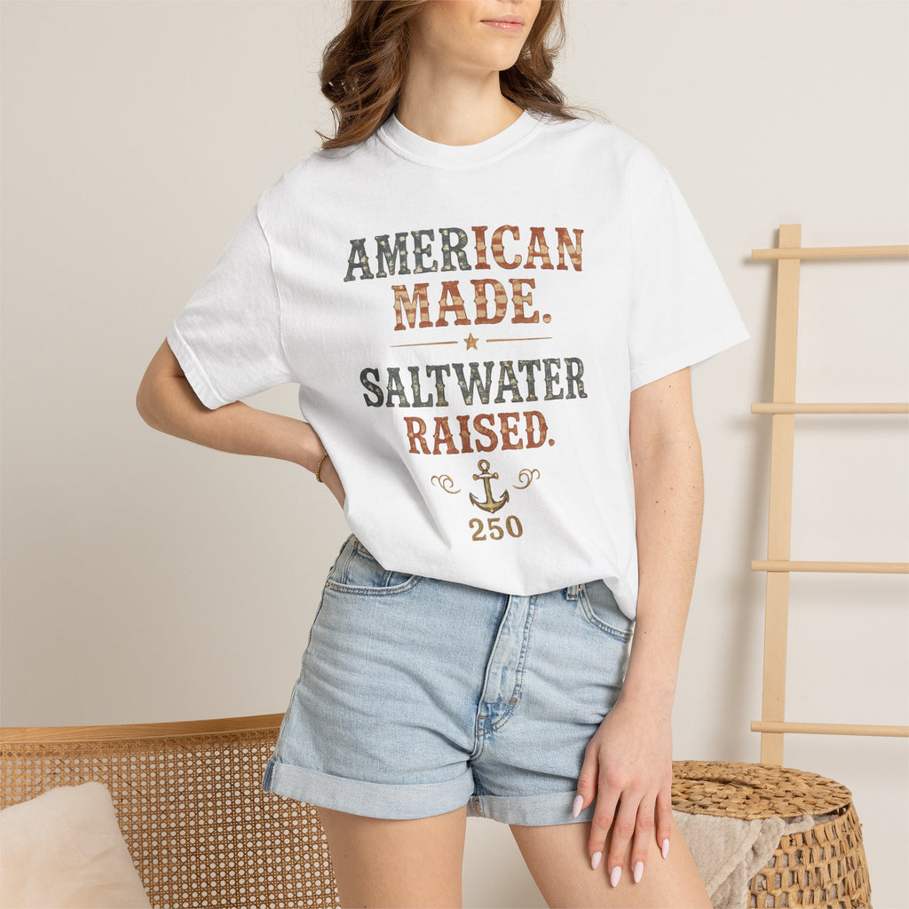 American Made Saltwater Raised Tee | Comfort Colors 1717