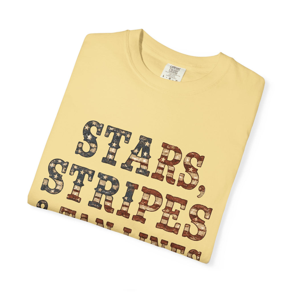 Stars Stripes Tan Lines Tee | Comfort Colors 1717