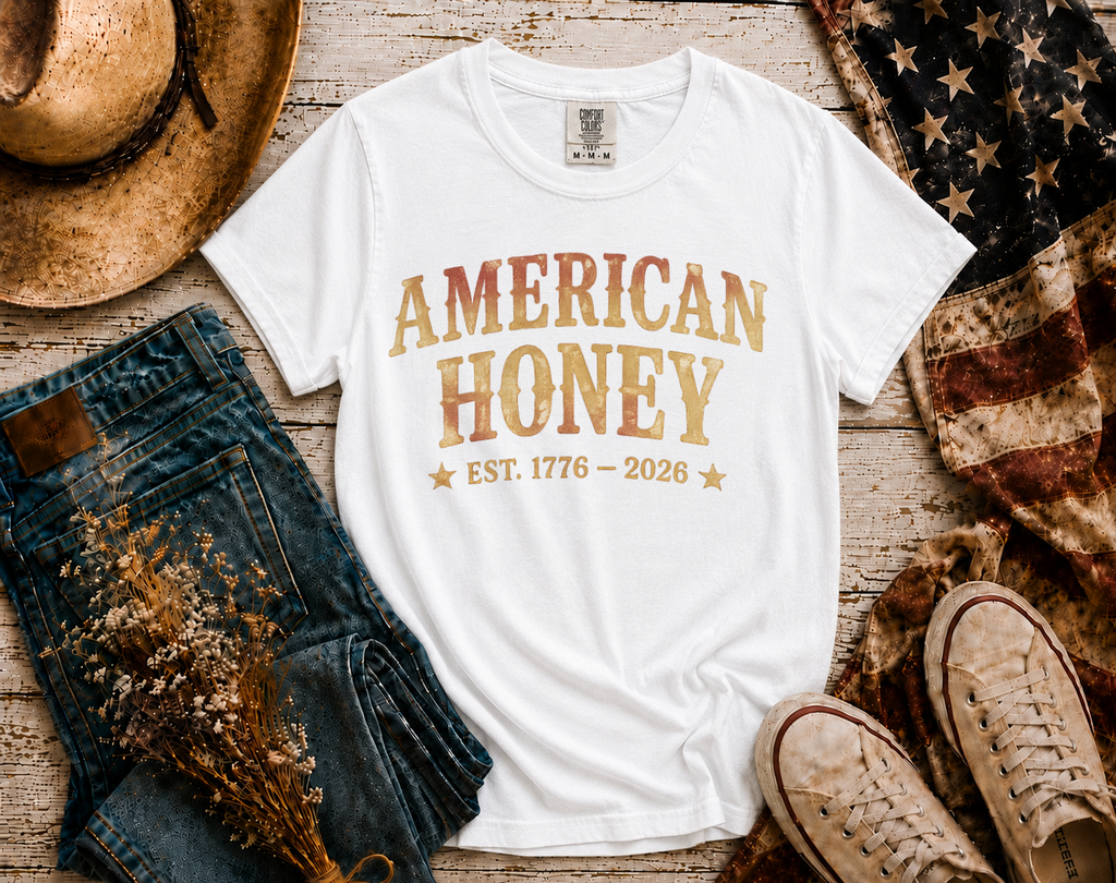 American Honey flatlay - White