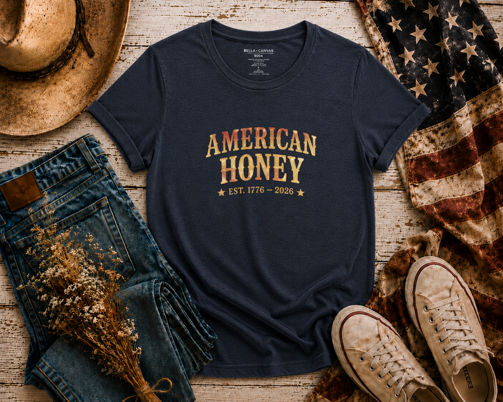 American Honey flatlay - Navy