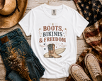 Boots Bikinis Freedom flatlay - White