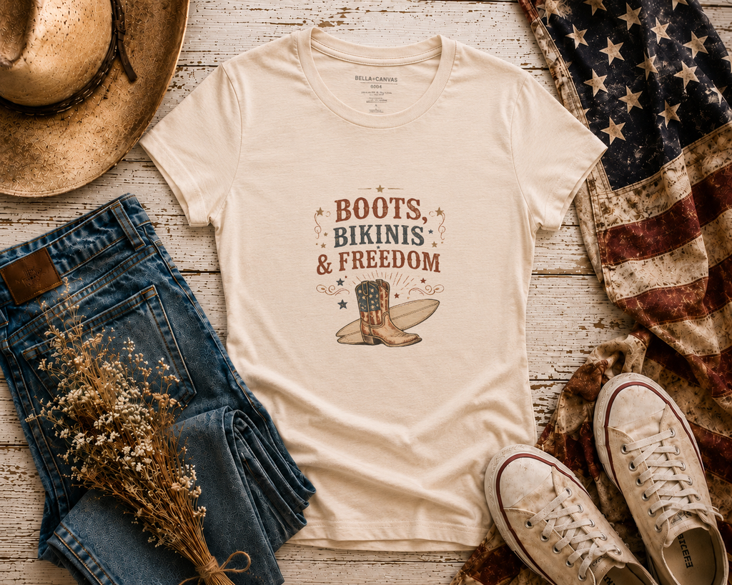 Boots Bikinis Freedom flatlay - Soft Cream