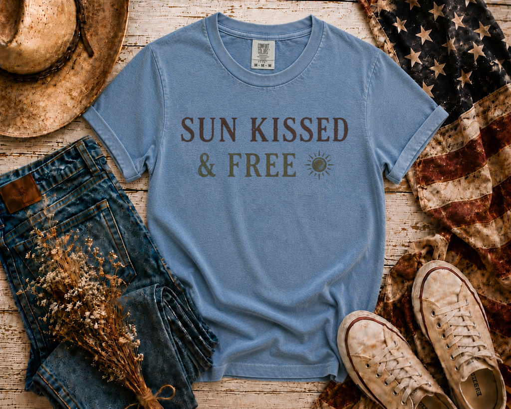 Sun Kissed Free flatlay - Blue Jean